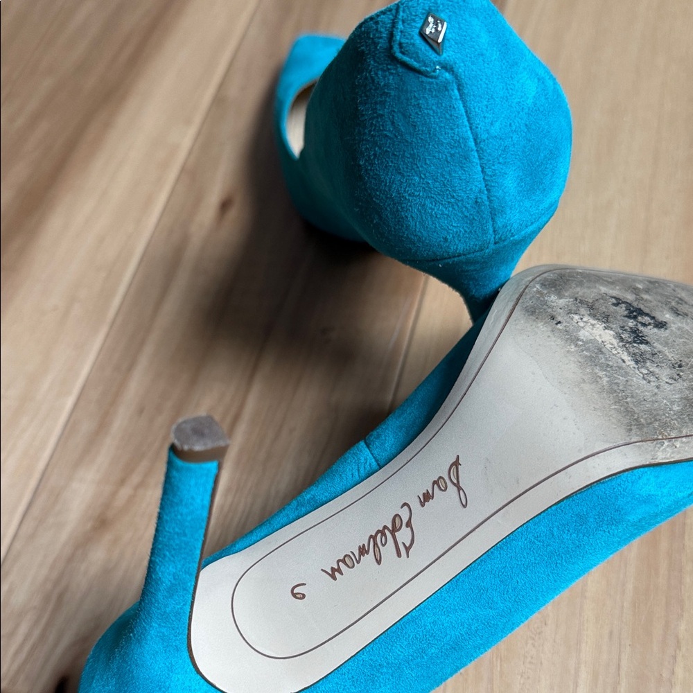 Sam Edelman Women's turquoise Pumps, Size 6 - Picture 7 of 13